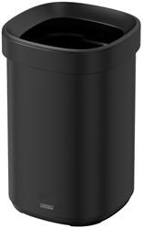 Afvalbak Desq open inworp 20 liter metaal zwart 1 Stuk