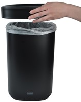 Afvalbak Desq open inworp 20 liter metaal zwart 1 Stuk-3