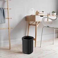 Afvalbak Desq open inworp 20 liter metaal zwart 1 Stuk-3