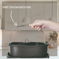 Afvalbak Desq Touch 30 liter RVS zilver 1 Stuk-3