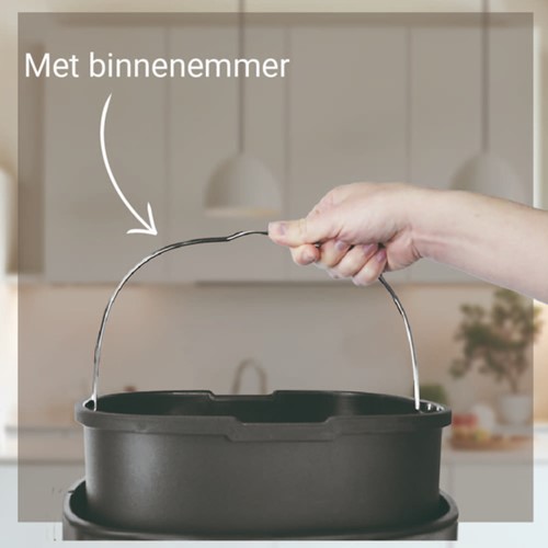 Afvalbak Desq Touch 50 liter RVS zilver 1 Stuk-3