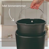 Afvalbak Desq Touch 30 liter RVS zwart 1 Stuk-3