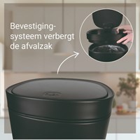 Afvalbak Desq Touch 30 liter RVS zwart 1 Stuk-1