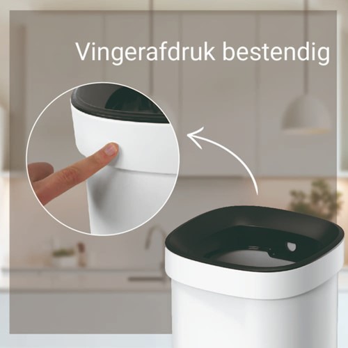 Afvalbak Desq open inworp 20 liter metaal wit 1 Stuk-2