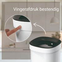 Afvalbak Desq open inworp 20 liter metaal wit 1 Stuk-2