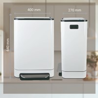 Pedaalemmer Desq 40 liter RVS wit 1 Stuk-1