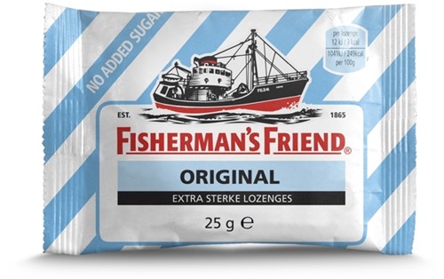 Keelpastilles Fishermans Friend or extra sterk 25 Gram