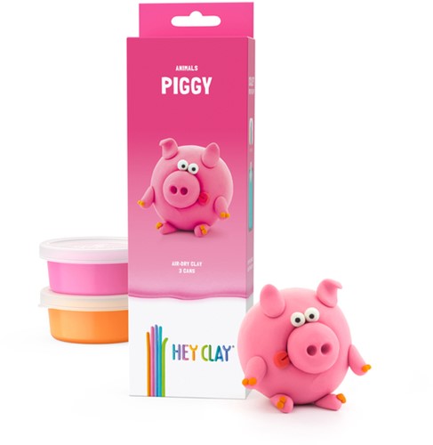 Klei Hey Clay Piggy 3 potjes 1 Doos