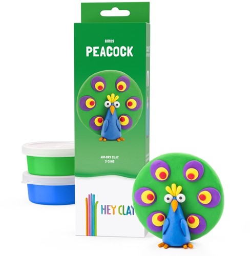 Klei Hey Clay Peacock 3 potjes 1 Doos