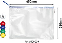 Opbergtas Djois met rits A3 assorti 1 Stuk-3