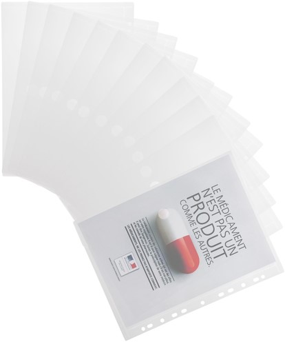 Enveloptas Djois CC A4 horizontaal geperf trans 1 Stuk-2