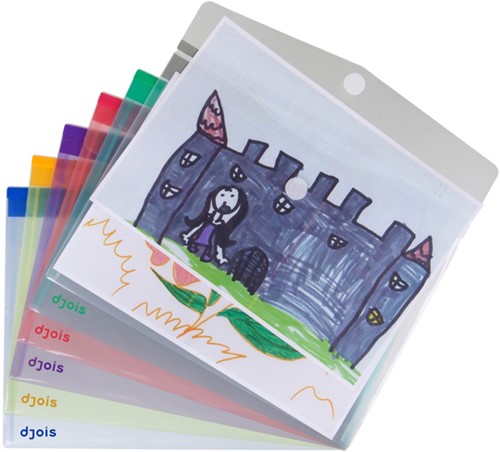 Enveloptas Djois CC A4 horizontaal assorti 1 Stuk-3