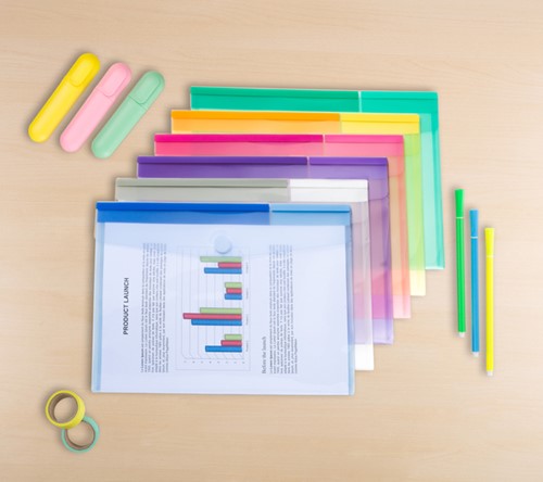 Enveloptas Djois CC A4 horizontaal assorti 1 Stuk-2