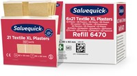 Pleisters Salvequick textiel extra groot 6x21st 6 pak