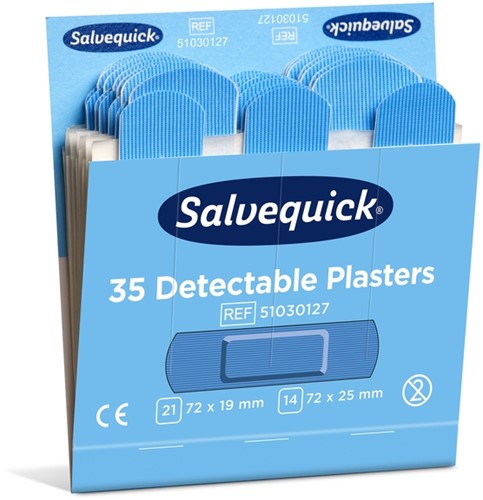 Pleisters Salvequick detectabel refill 6x35st 6 pak-2