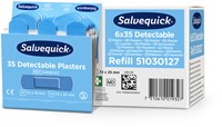 Pleisters Salvequick detectabel refill 6x35st 6 pak