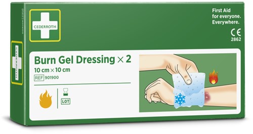 Brandwondenkompres Cederroth 10x10cm 2st 2 Stuk
