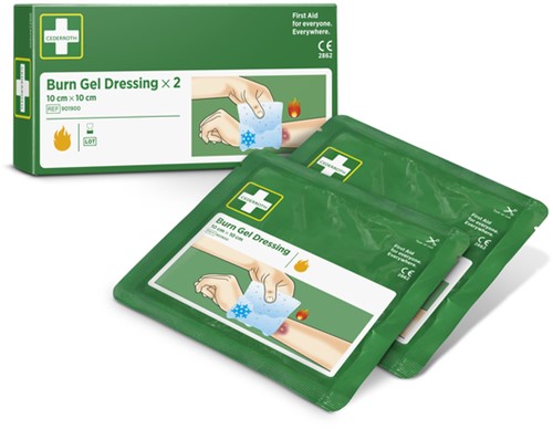 Brandwondenkompres Cederroth 10x10cm 2st 2 Stuk-2