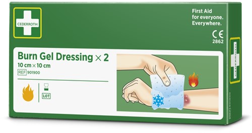 Brandwondenkompres Cederroth 10x10cm 2st 2 Stuk-3