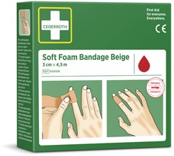 Bandage Cederroth Soft Foam beige 3cmx4.5m 1 Stuk