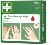 Bandage Cederroth Soft Foam beige 3cmx4.5m 1 Stuk-3