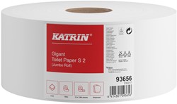 Toiletpapier Katrin Gigant S 2laags 150m wit 12 Rol