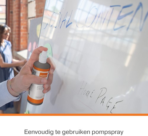 Whiteboardreinigingsspray Nobo waterbasis 250ml 1 Stuk-3