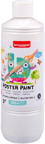 Plakkaatverf Bruynzeel fles 500ml wit 500 Milliliter