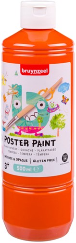 Plakkaatverf Bruynzeel fles 500ml oranje 500 Milliliter