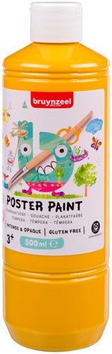 Plakkaatverf Bruynzeel fles 500ml geel 500 Milliliter