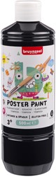 Plakkaatverf Bruynzeel fles 500ml zwart 500 Milliliter