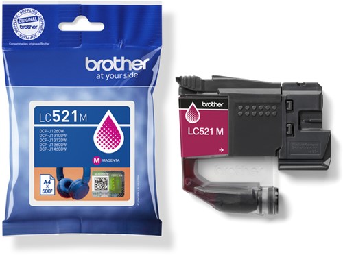 Inktcartridge Brother LC-521M rood 1 Stuk-3