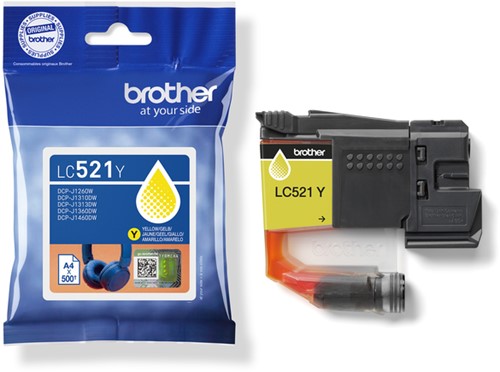 Inktcartridge Brother LC-521Y geel 1 Stuk-3