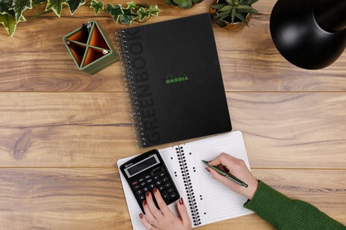 Notitieboek Rhodia Greenbook recycled A5+ lijn hc 1 Stuk-3