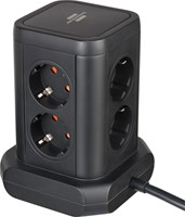 Stekkerdoos Brennenstuhl toren 8v voudig zwart 1 Stuk-2