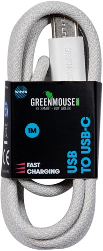 Kabel Green Mouse USB-A to USB-C data Woven 1m 1 Stuk