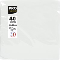 Servet Pronappe 380x380mm 40 vel wit 40 Stuk
