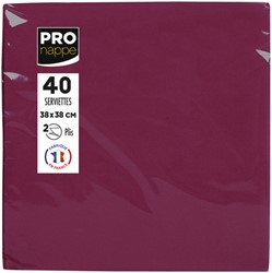 Servet Pronappe 380x380mm 40 vel bordeauxrood 40 Stuk
