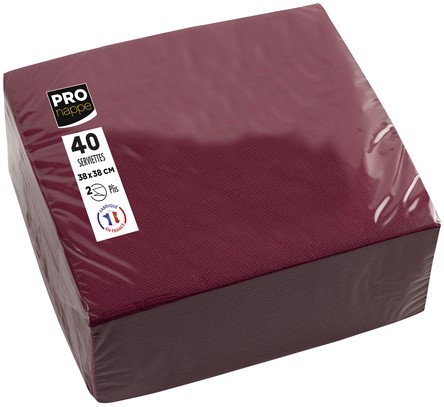 Servet Pronappe 380x380mm 40 vel bordeauxrood 40 Stuk-1