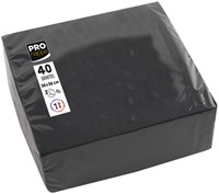 Servet Pronappe 380x380mm 40 vel zwart 40 Stuk-1