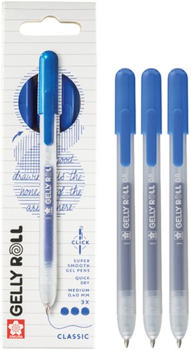 Gelschrijver Sakura Gelly Roll Classic 3st blauw 3 Stuk-1