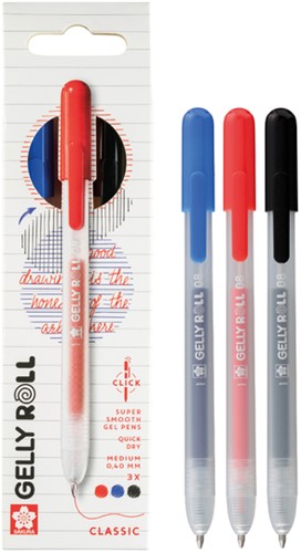 Gelschrijver Sakura Gelly Roll Classic 3 kleuren 3 Stuk-1