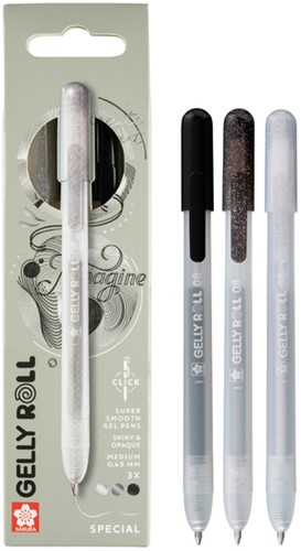 Gelschrijver Sakura Gelly Roll Special 3st zilver 3 Stuk-1