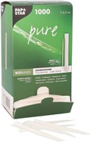 Tandenstoker Papstar Pure 1000 stuks hout 1000 Stuk-3