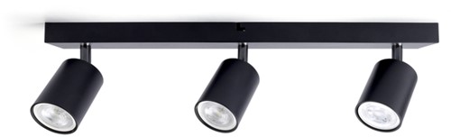 Plafondspot Integral Siena 3 spot IP20 GU10 zwart 1 Stuk