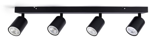Plafondspot Integral Siena 4 spot IP20 GU10 zwart 1 Stuk