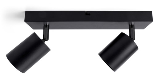 Plafondspot Integral Siena 2 spot IP20 GU10 zwart 1 Stuk