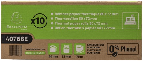 Telrol Exacompta 80mmx76mx12mm thermisch fenolvrij 1 Stuk-1