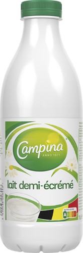 Melk Campina halfvol petfles houdbaar 1 liter 1 Liter