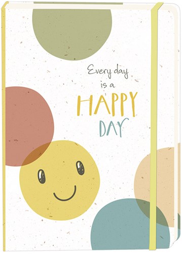 Notitieboek Smiley Happy Day A5 lijn 92pag sc 1 Stuk